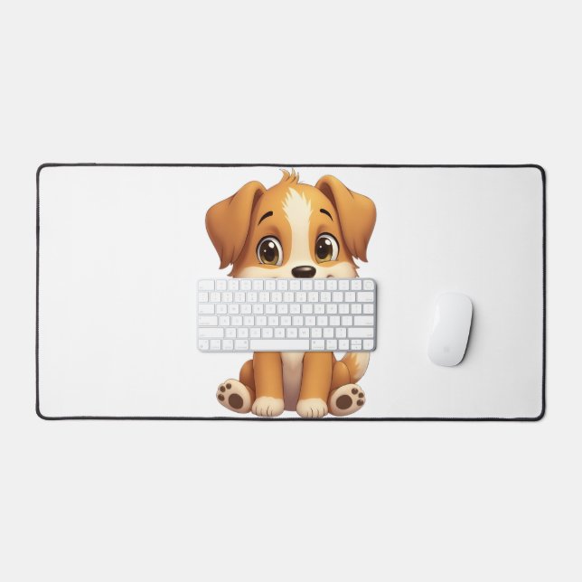 mignon chiot C'est un long pad. (Clavier et souris)