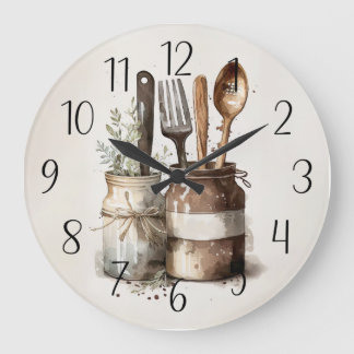 mignon comté rustique horloge de cuisine de ferme