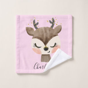 Mignon Cute & Girly Pastel Rose Pâle Bébé Renne