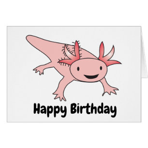 Mignon drôle d'anniversaire d'Axolotl