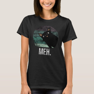 Mignon et drôle chat noir meh T-shirt