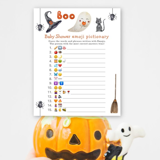 Mignon fantôme - Emoji jeu d'images baby shower (Créateur téléchargé)