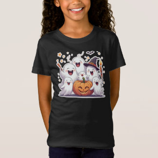Mignon Fantômes d'Halloween et T-shirt Citrouille