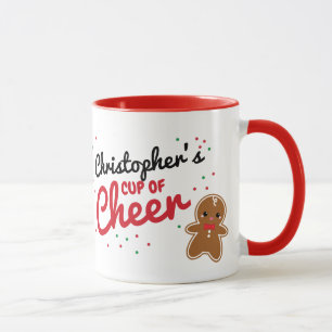 mignon GINGERBREAD GARÇON tasse de Noël personnali