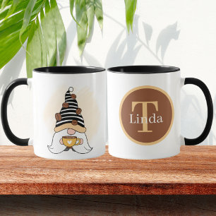 mignon gnome de café ajouter monogramme Mug