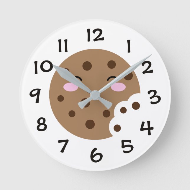 Mignon horloge murale en forme de biscuit au choco (Recto)