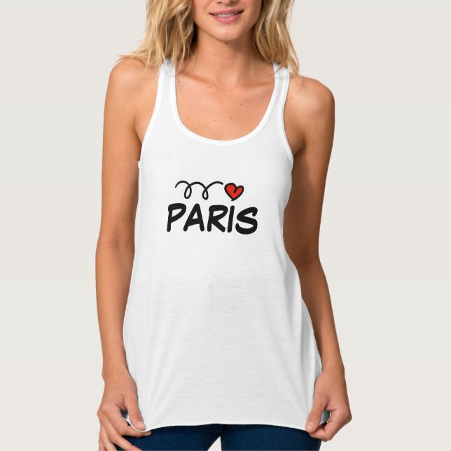 Mignon I LOVE PARIS débardeurs pour femmes et fill (Devant)