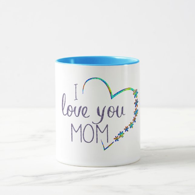 mignon j'aime maman's day café mug cadeau (Centre)