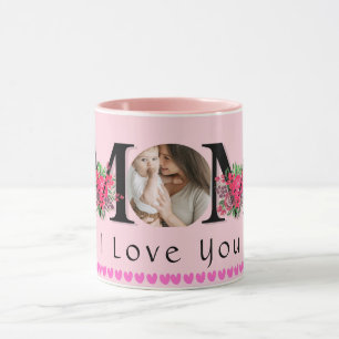 Mignon JE T'AIME MAMAN Tasse de café photo de fête