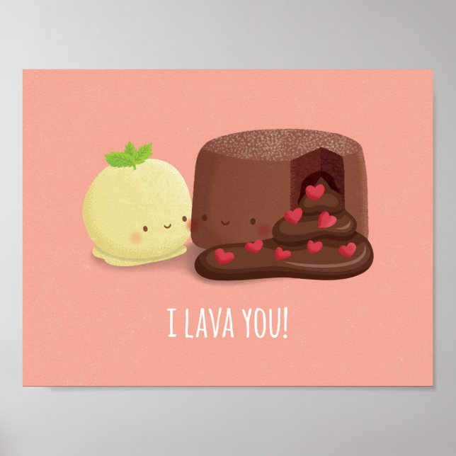 Mignon Je T'aime Puns de Nourriture Décoration de  (Devant)