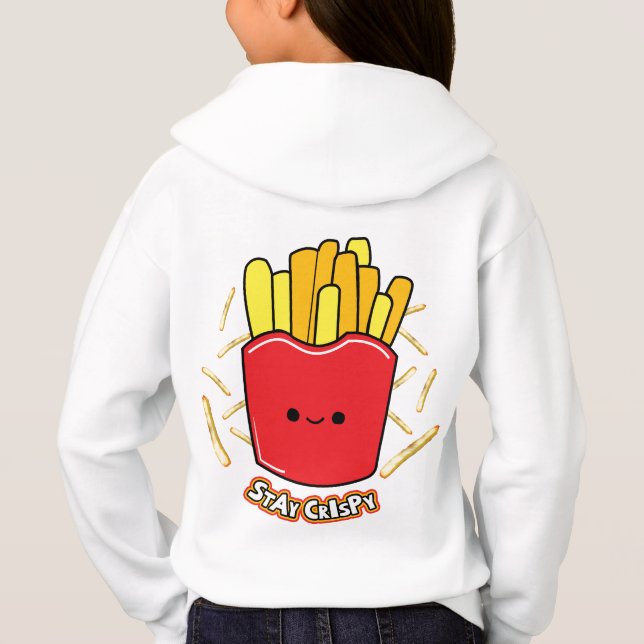 Mignon Kawaii Frites “Restez Croustillantes” T-Shi (Dos)