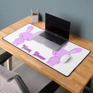 Mignon Kawaii Pastel Violet Lapin Nom Personnalisé