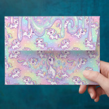 Mignon Licorne Kawaii Arc-en-ciel Pastel Magique