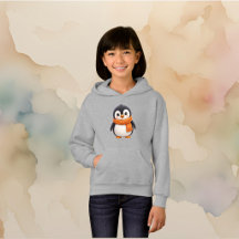 Mignon Manchot avec Écharpe Orange