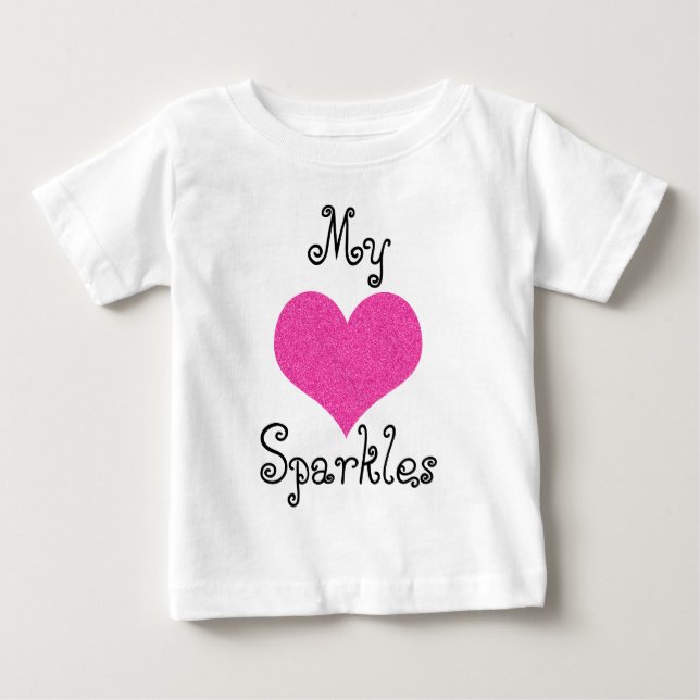 mignon mon coeur pétille bébé tshirt (Devant)