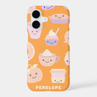 Mignon motif de tarte au pumpkin automnal Kawaii e