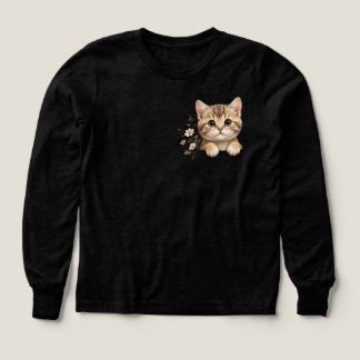 Mignon motif floral de poche de chaton – Chat ador