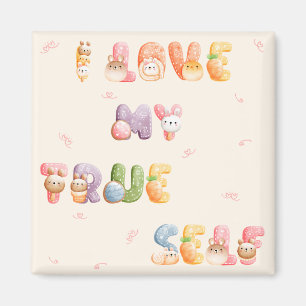 Mignon Motivation Positive Aimant Carré