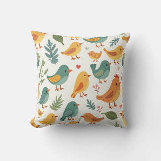 mignon oiseau motif coussin coussin