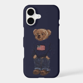 Mignon ours en peluche bleu marine Coque iPhone 11