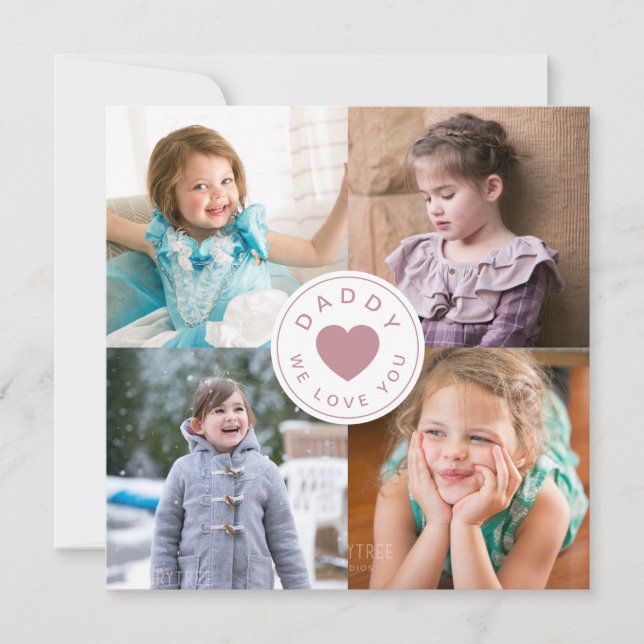 Mignon Papa We Love You Photo Collage (Devant)