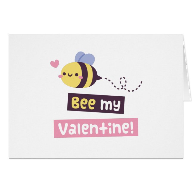 Mignon petit abeille, abeille ma Saint-Valentin Pu (Devant horizontal)