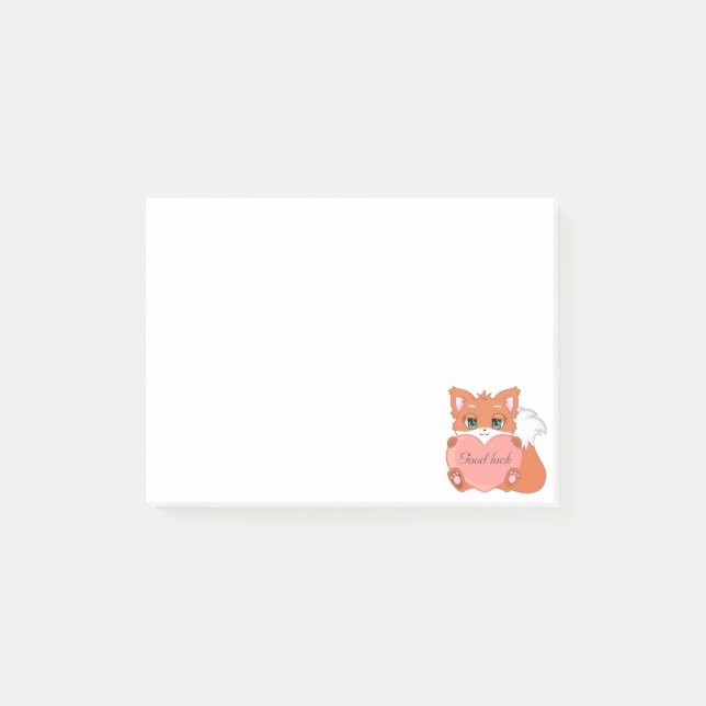 Mignon petit renard Post-it Notes (Devant)