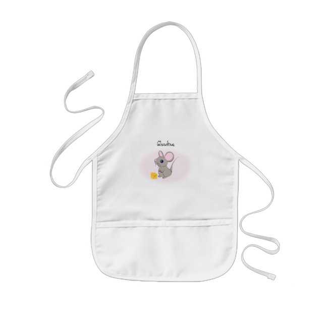 Mignon Petit Souris avec Tabliers Fromage (Devant)