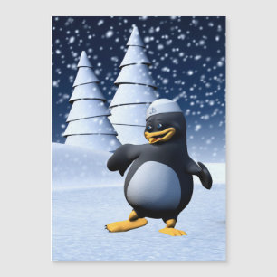 Mignon pingouin marin d'hiver Art de vacances enne