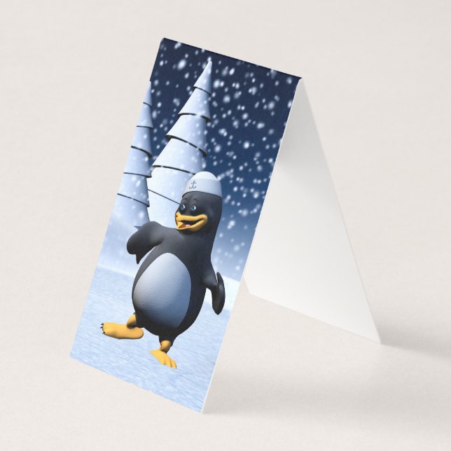 Mignon pingouin marin d'hiver Art de vacances enne (Front)