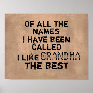 mignon poster avec dire pour grand-mère