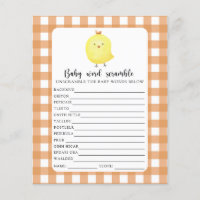 Mignon poussin - Jeu de mots mêlés pour bébé