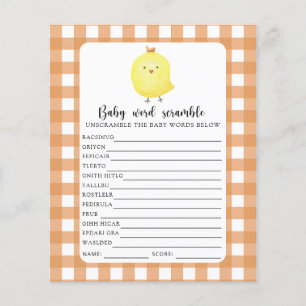 Mignon poussin - Jeu de mots mêlés pour bébé