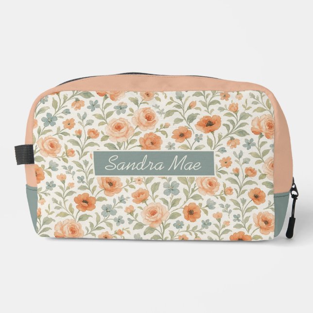Mignon Sac à Maquillage Floral Chic Décontracté à  (Recto)