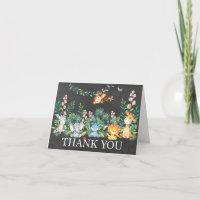 Mignon Safari Jungle Baby shower Merci Note