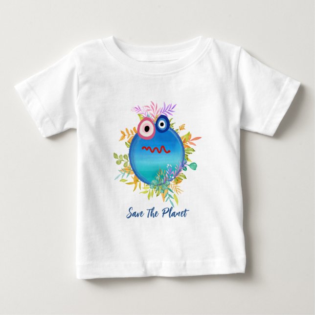 Mignon Sauvez La Planète Baby T-Shirt (Devant)