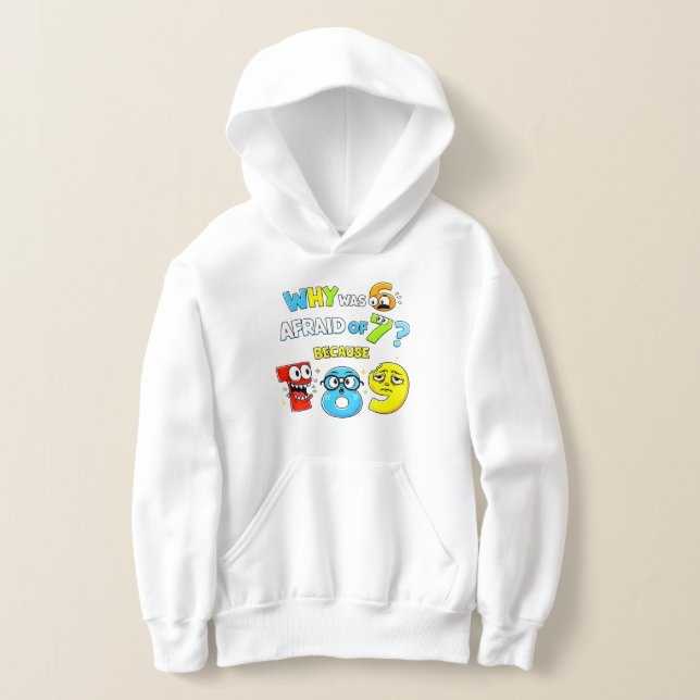 Mignon Sweat à Capuche Cartoon Chiffres Maths Enfa (Poser)