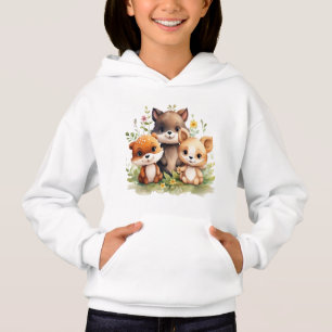 Mignon sweat à capuche pour enfants avec des anima