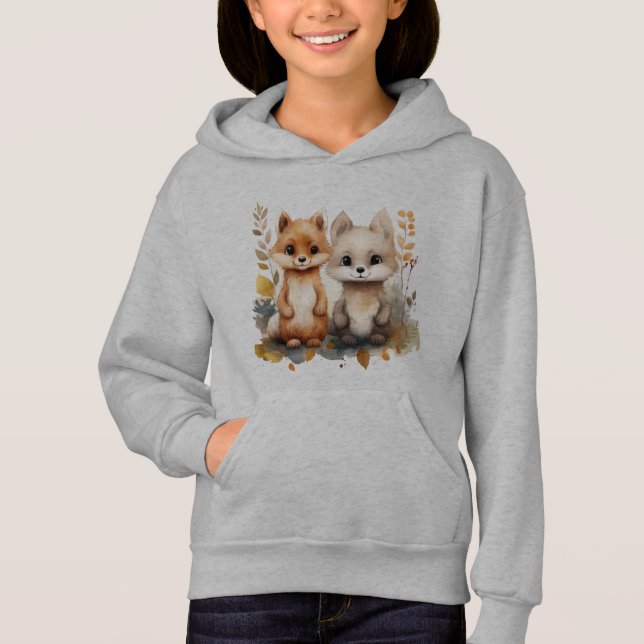 Mignon sweat à capuche pour jeune en animal de la  (Devant)