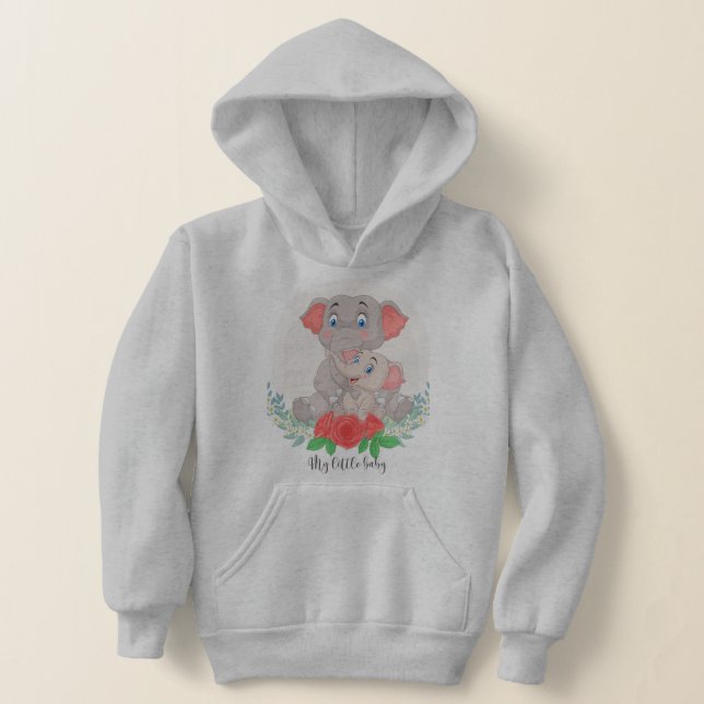 Mignon sweat-shirt maman et bébé éléphant pour fil (Poser)