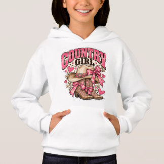 Mignon sweat-shirt occidental de fille de campagne