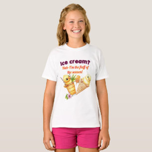 Mignon T-Shirt d'Été de Poussin – “Glace? Non, je