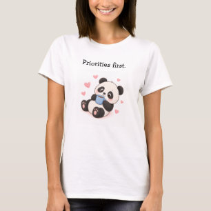 mignon T-Shirt ours panda pour femme
