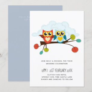 Mignonette OWLS Mariage à thème Bleu orange