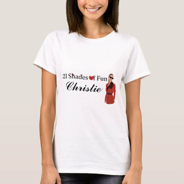 Mignonne 21 nuances de amusant Tshirt d'anniversai (Devant)