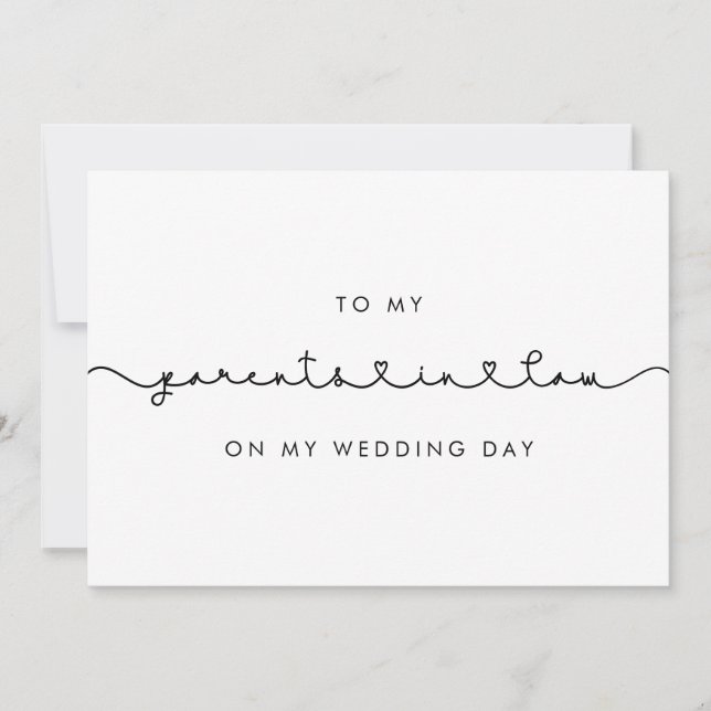 Mignonne à mes parents en droit sur ma carte de jo (Devant)