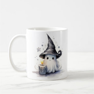 Mignonne, adorable fantôme habillé dans une tasse 