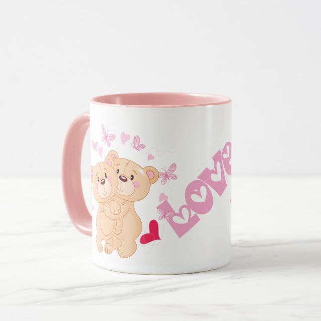 Mignonne Amour Ours Mug (Devant gauche)