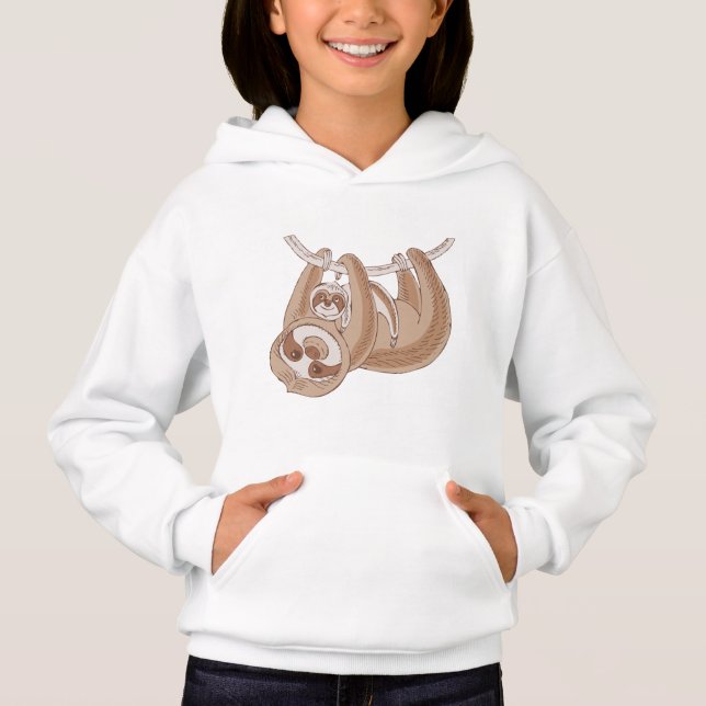 mignonne amoureuses paresseuses filles Sweat - shi (Devant)