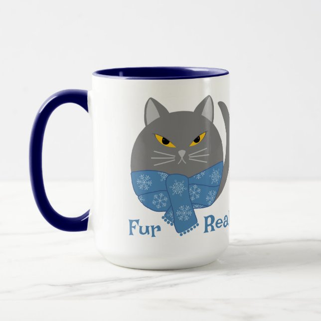 Mignonne Animal 'Fur Real' Chat Mug (Gauche)